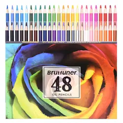 Brutfuner Art Supplies 48 Colored Pencils Set Quality Soft Core Colored Leads for Artist School Draw Sketch Art Supplies