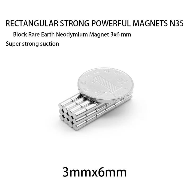 20/50/100/500/1000PCS 3x6 Small Search Minor Magnet 3mm x 6mm Bulk Round Neodymium Magnets 3x6mm Disc Magnets strong 3*6 mm