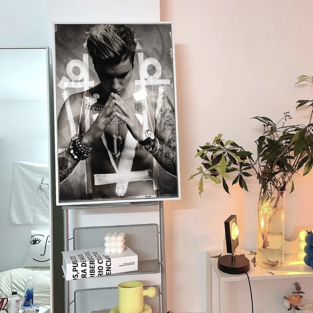 Justin Bieber Poster Sticky HD Quality Wall Art Retro Posters For Home Kawaii Room Decor