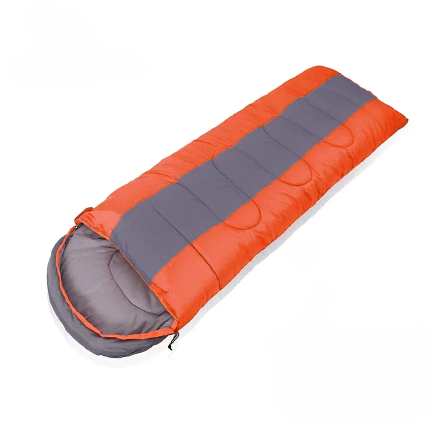 Sleeping bag Outdoor camping Moisture-proof waterproof warm envelope Hooded sleeping bag Adults can be spliced