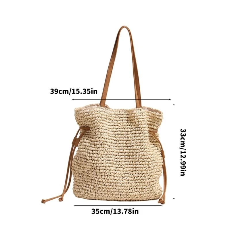 كيس منسوج من القطن الخفيف الوزن e8fb مع مقصورة واسعة أكياس الكتف الأنيقة حقيبة يد غير رسمية للأنشطة اليومية