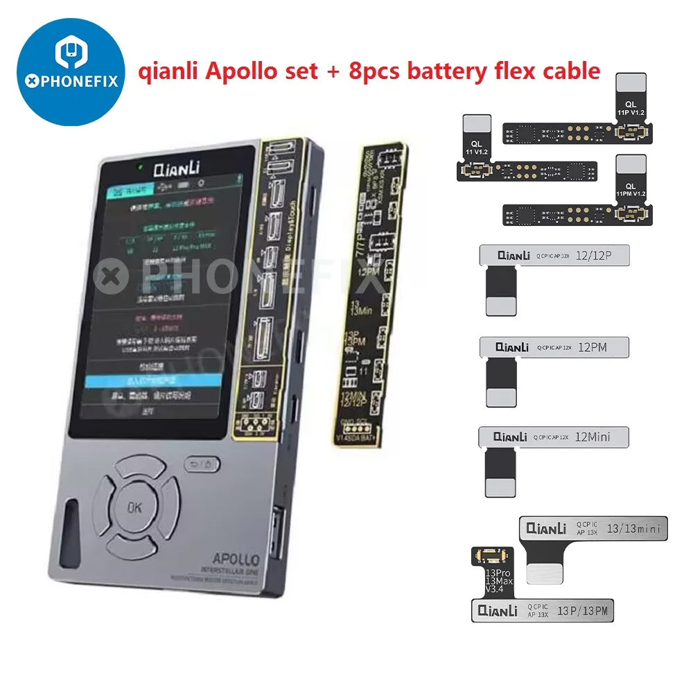 QianLi Apollo ICopy Plus Copy Power Mega-idea Clone Battery Flex Cable for IPhone 11-14 Pro Max Tag on Battery Repair Programmer