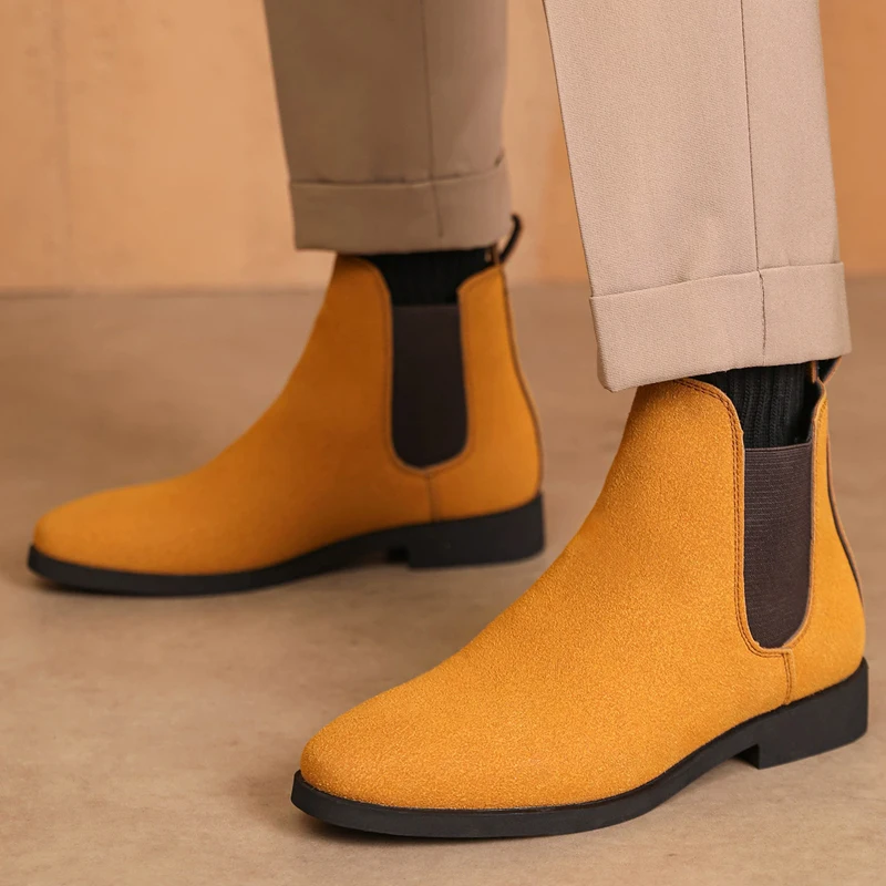 

New Autumn Winter Shoes Chelsea boots For Men Lightweight comfortable Male shoes adult Ankle boots Business Men's formal shoes