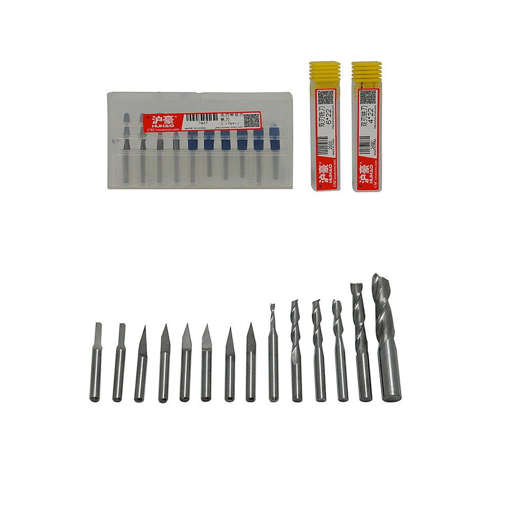 14 pcs 3.175 mm Drilling bits/ Tool bits Cutter Carving Knife for PVC,Wood,Acryl ,MDF,ABS Material Cutting view 4