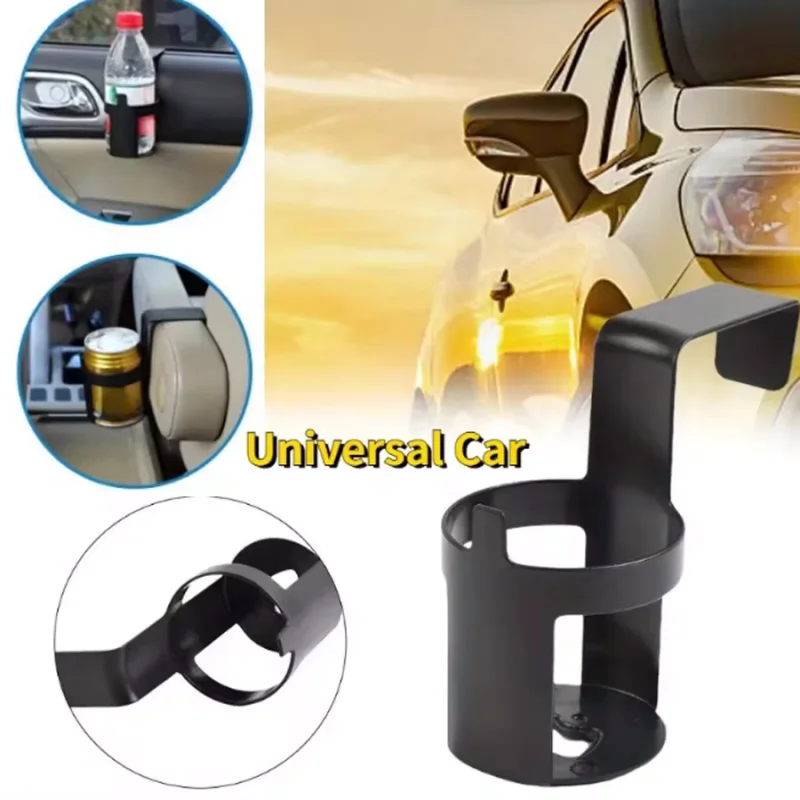 Car Drink Cup Holder Container Hook Window Door Mount Universal Durable Water Bottle Cup Stand for Auto Truck Interior Organizer