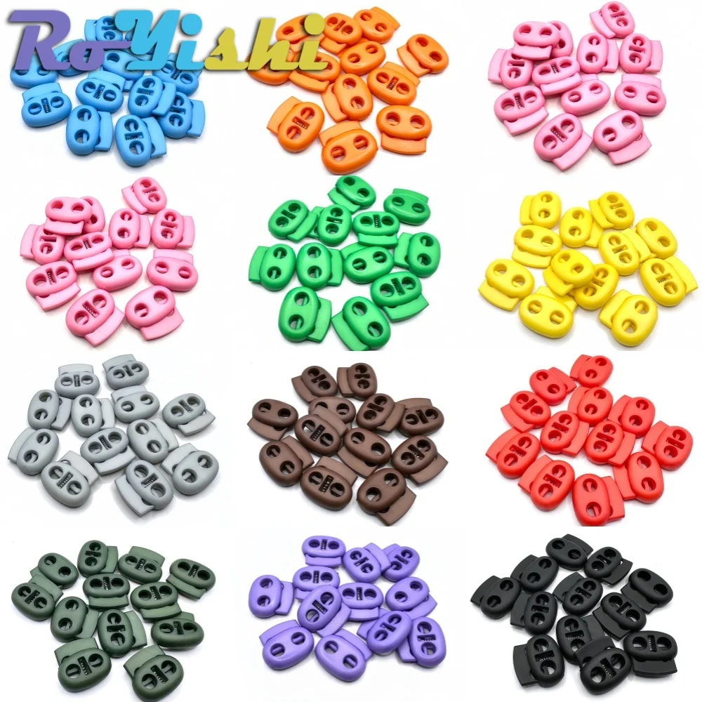 13-130Pcs Cord Lock Stopper Toggle Clip Block Retainer for Drawstring Elastic Lanyard Paracord Rope Garment Bag Accessories