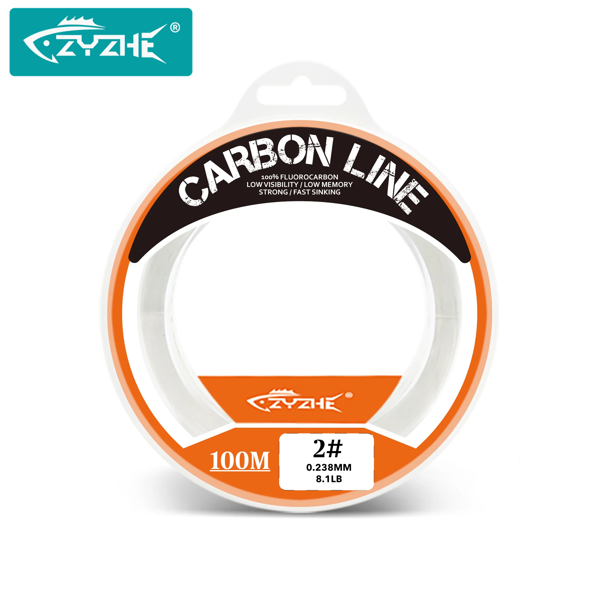 ZYZHE 1 Stück Angelschnur 100% Fluorocarbon-Schnur in Verschiedenen Größen Transparente Angelschnur für Kraftköder & Hochleistungsanwendungen