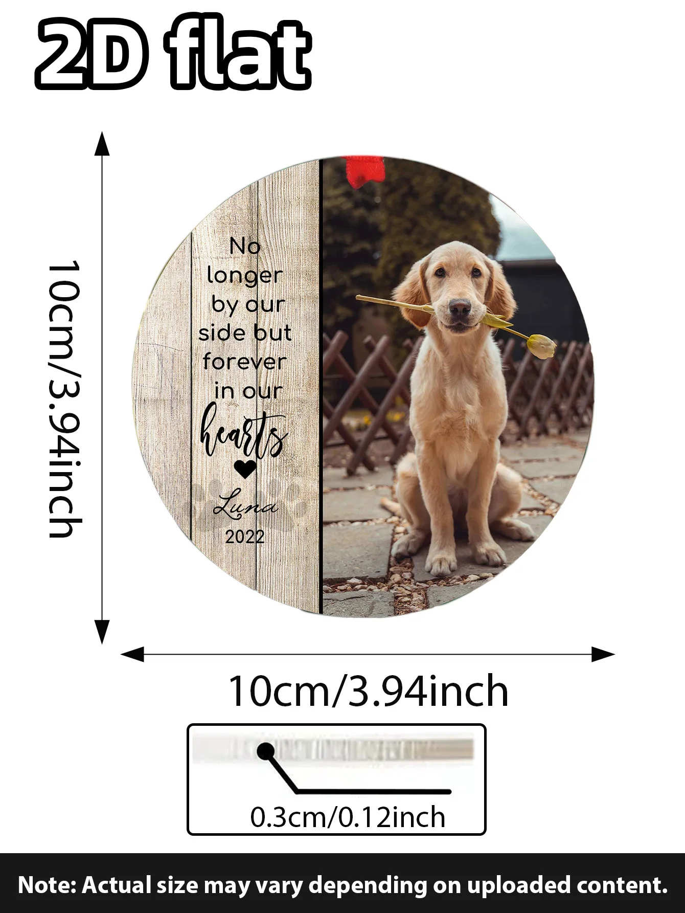 زخرفة تذكارية لعيد الميلاد التذكاري للحيوانات الأليفة - هدية معاطف للكلاب مخصصة - زخرفة صور مخصصة لشجرة العطلات والحيوانات الأليفة #3