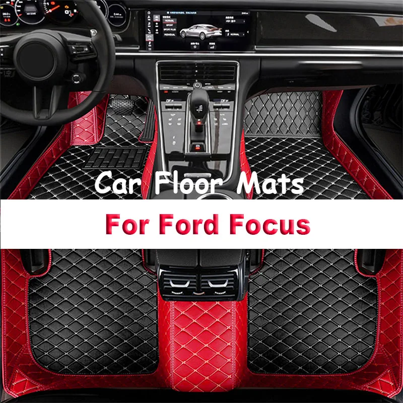 For Ford Focus Mk2 Mk2.5 2005~2015 Car Floor Mats Rugs Panel Footpads Anti-Slip Carpet Cover Cape Foot Pads Sticker Accessories