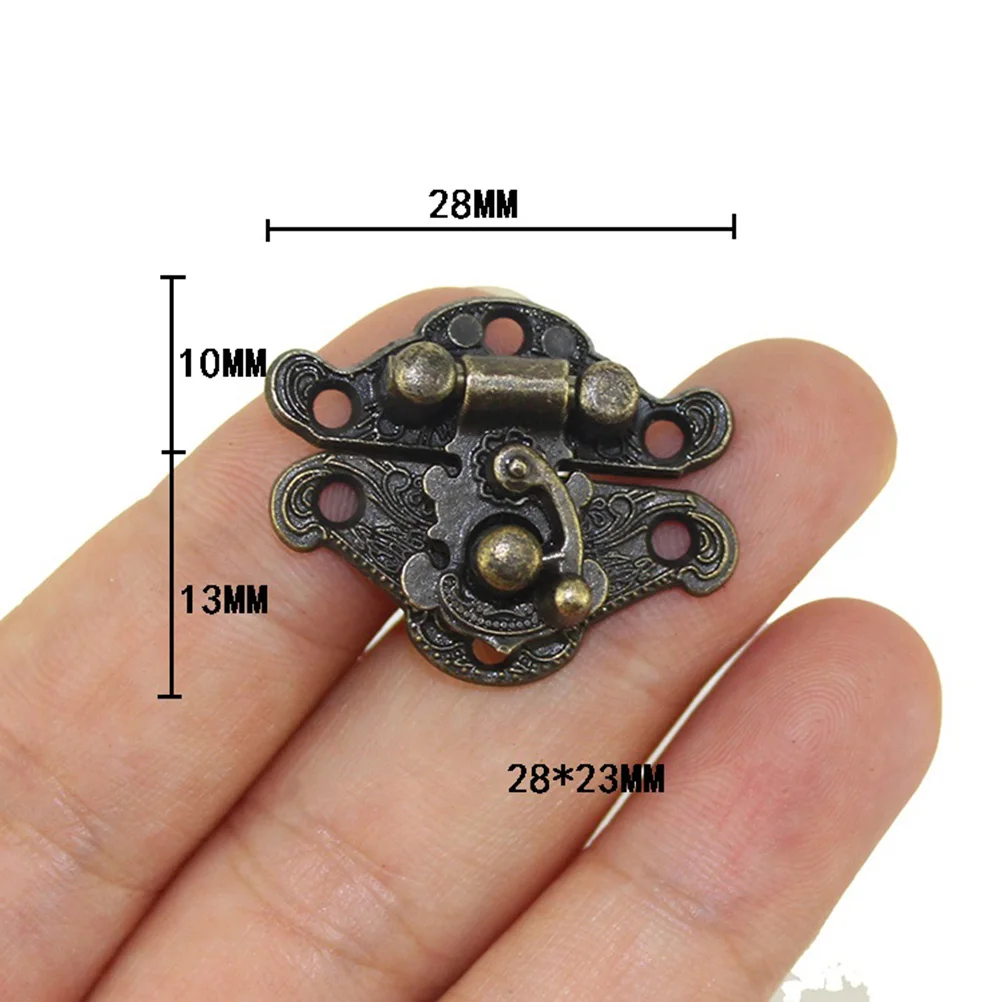 

10 Pcs Wooden Box Hasp Lock Gold Wedding Hasps Retro Vintage Hardware Latch Buckle