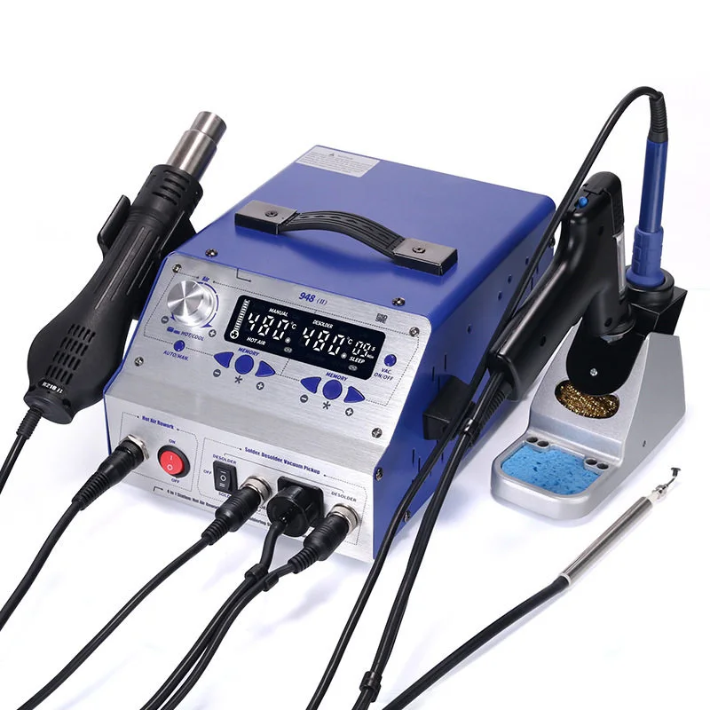 WEP-948 II Smart Desoldering Station Hot Air Gun/Solder Sucker/Soldering Iron, 4-in-1 BGA Soldering Workstation