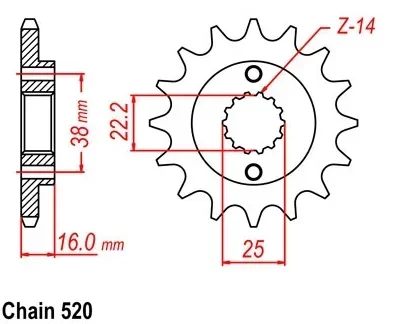 520 14T 15T Motorcycle Front Sprocket For Ducati 906 800 600 748 916 Paso Sports Biposto MH900 SS SP 888 851 Strada Scrambler