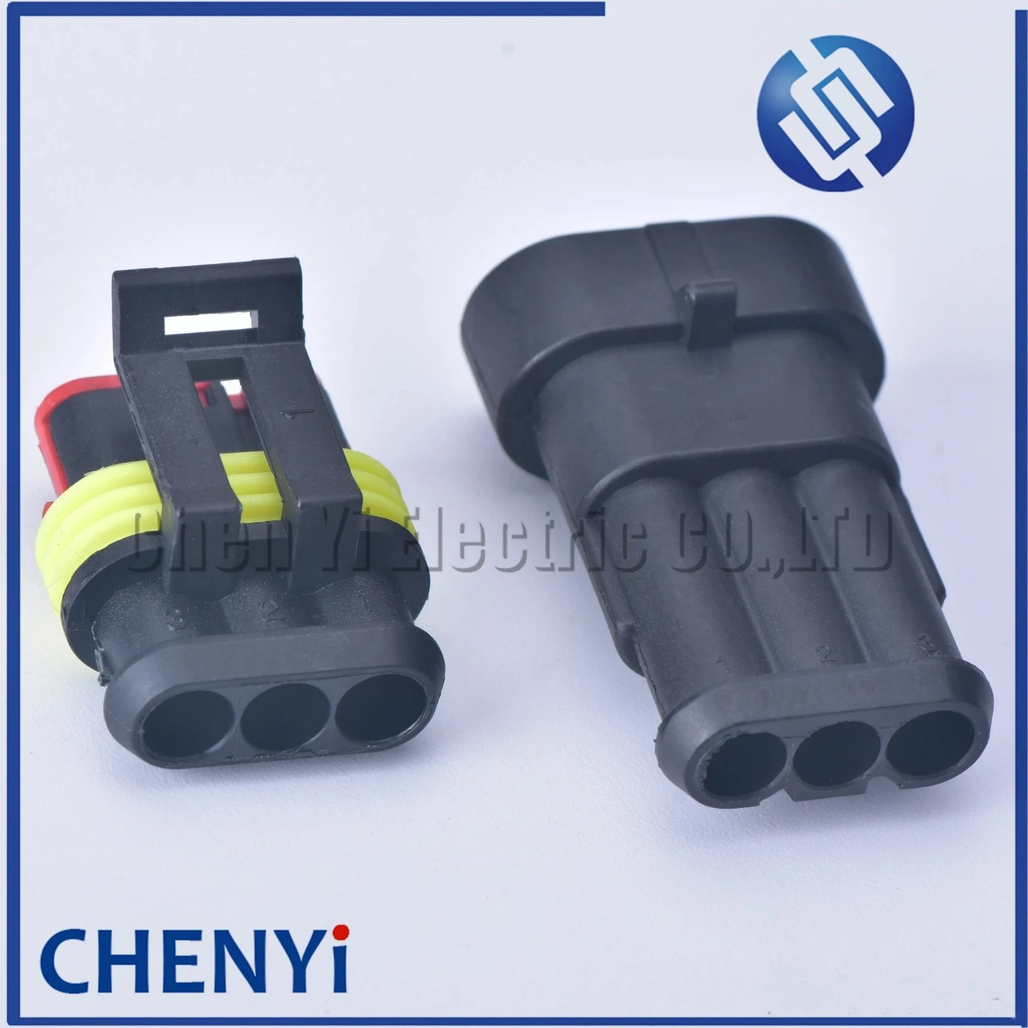 5 sets 3 Pin way Electric Automotive Connector sealed Waterproof Auto Plug With pins And Seals 282087-1 282105-1