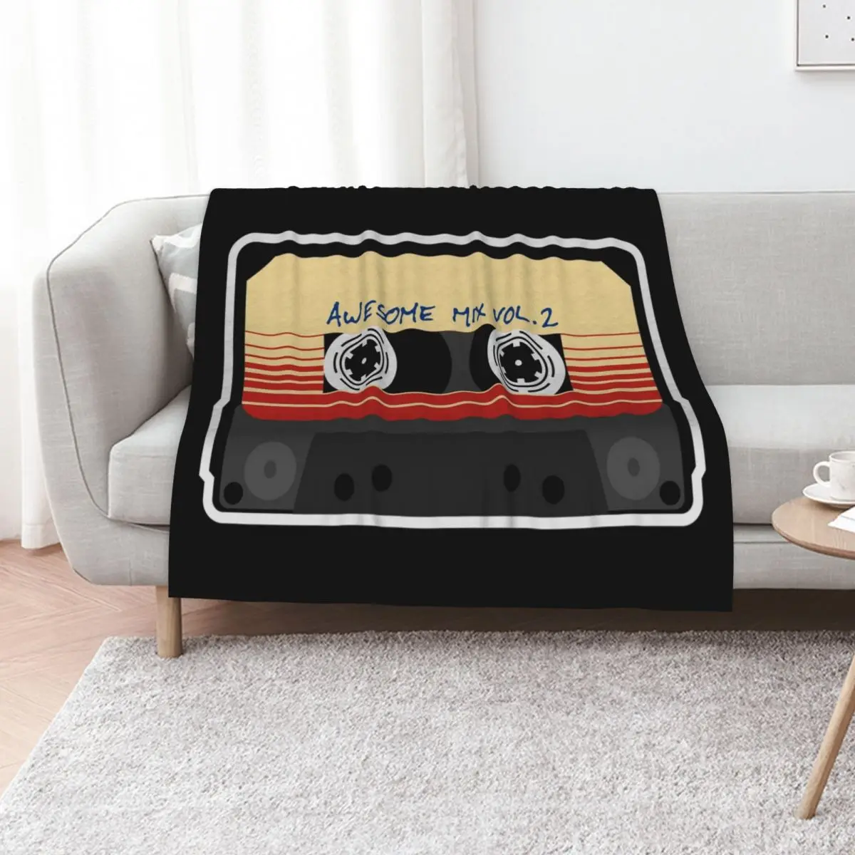 Awesome, Mixtape Vol 2, Cassette, Retro, Throw Blanket Picnic Travel Furry for sofa Nap Blankets