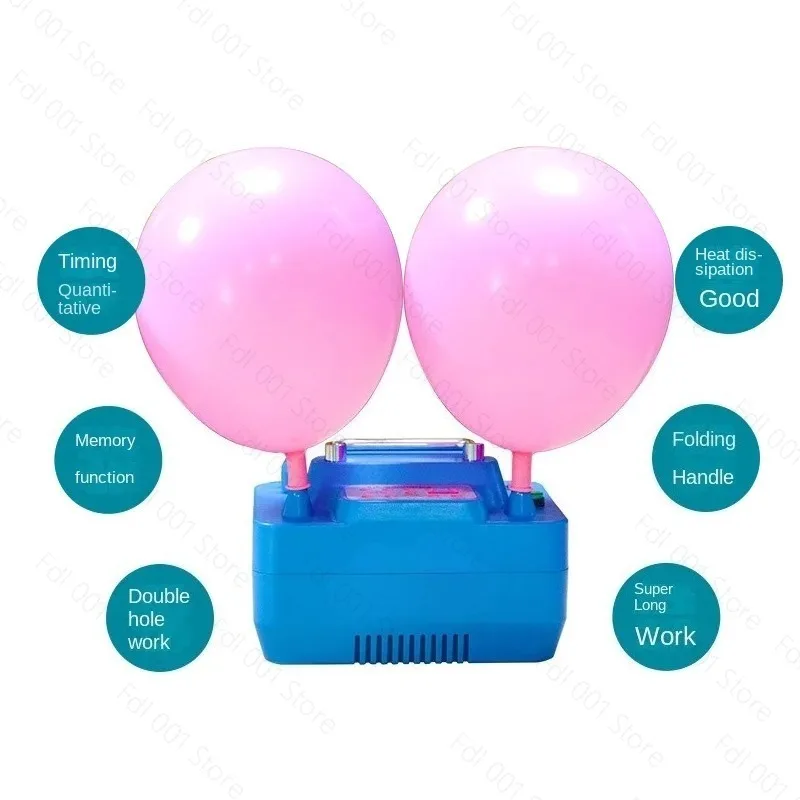 Electric Balloon Pump 800W With Timer Dual Holes Professional Inflator With Memory Function Foot Switch 800W