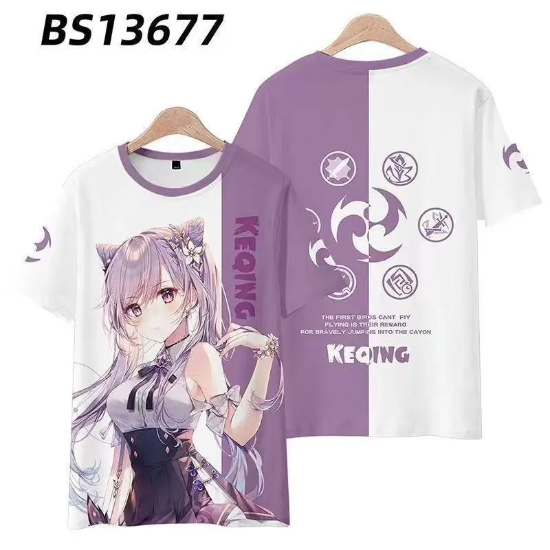

Genshin Impact Scaramouche Wanderer Cosplay Costume,Anime Two-Dimensional Casual Short Sleeve T-Shirt Set Unisex Tops
