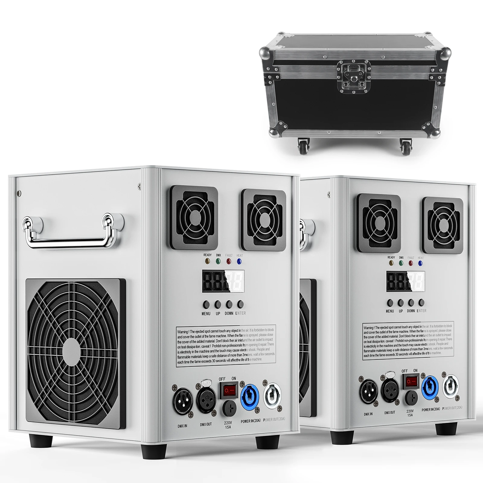 Fieryzeal 600W Cold Spark Machine With Flightcase Wedding Party DMX Remote Wireless Firework Machine Fountain Stage Equipment