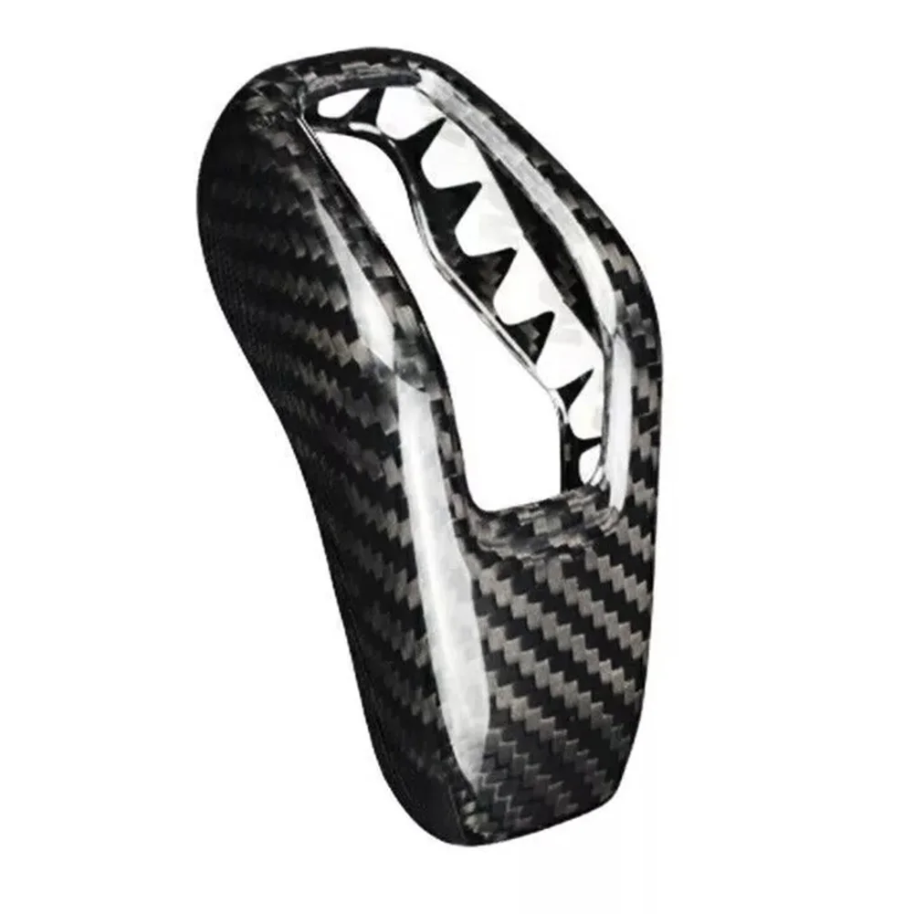 Car Interior Modification Carbon Fiber Gear Shift Knob Stable Characteristics ABS Material Brand New Condition