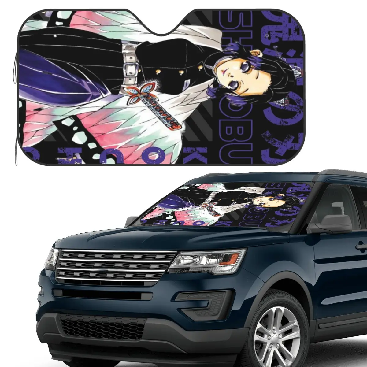 Shinobu Kocho Demon Slayer parasol parabrisas delantero de coche ventana parasol accesorios cubiertas