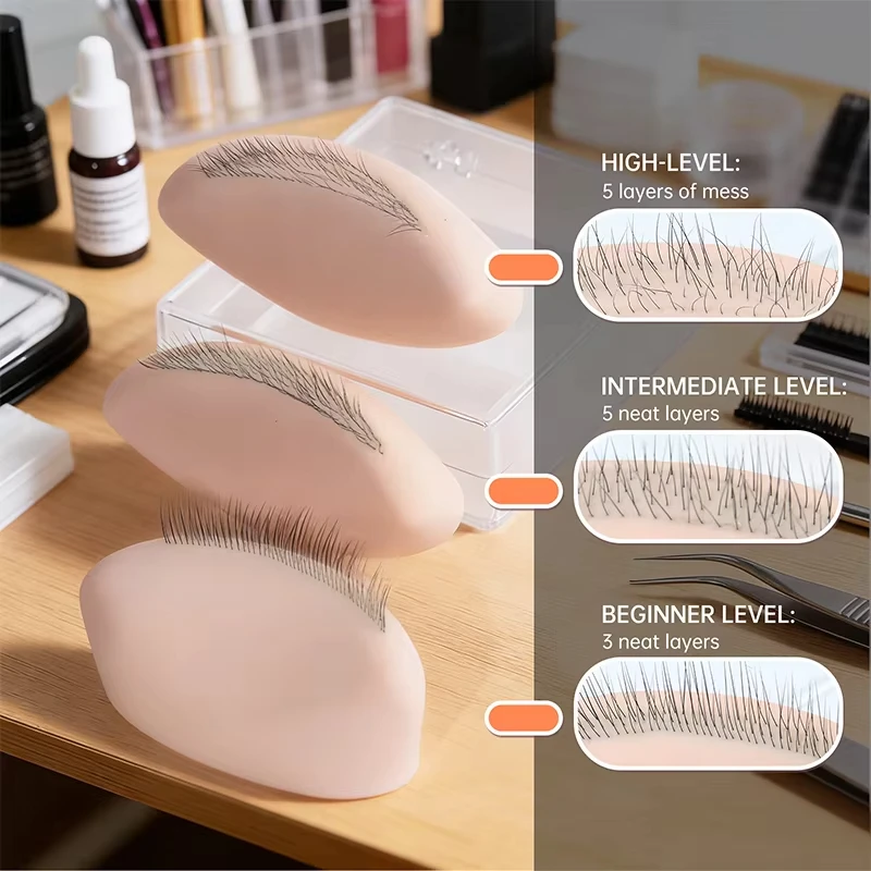 Picture 3: Women Beauty New Hot Training Lash Tools Beginner Eyelash Training Module 3/5 Layers Eyelash for Solan Summer Wedding Gift