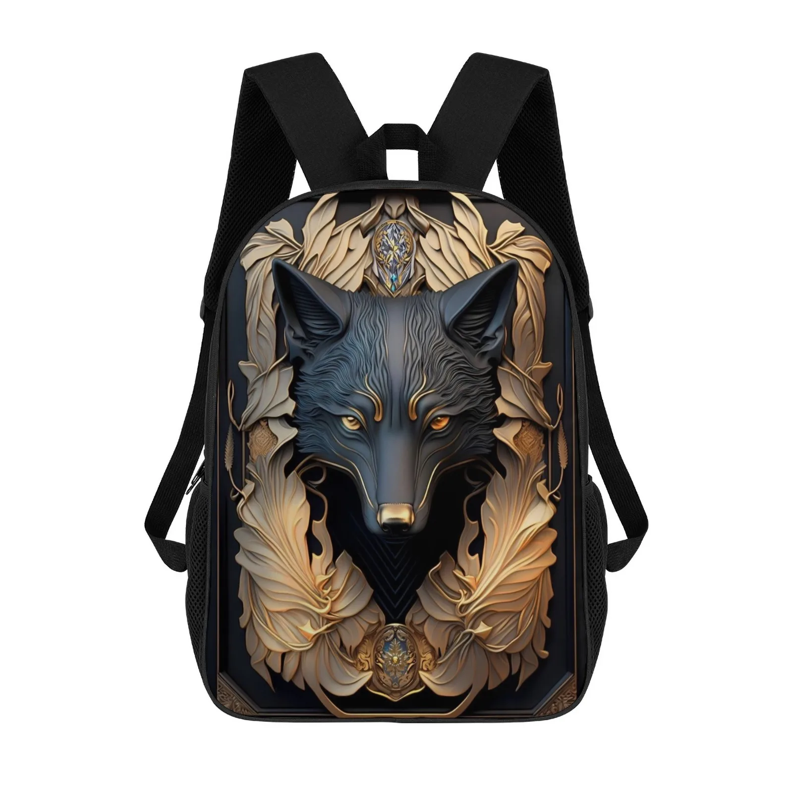 

Школьные рюкзаки с принтом Majestic Wolf Portrait Mochila Escolar для подростков, японские школьные сумки, 17-дюймовый школьный рюкзак, сумка