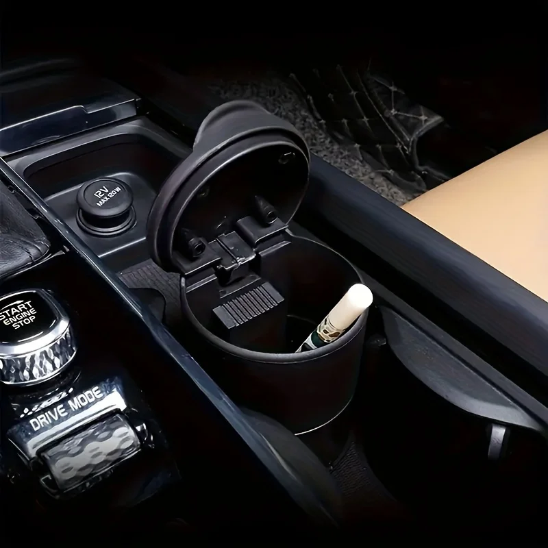 Car Ashtray with LED Light Portable Auto Ashtray Cigarette Flame Retardant Smoke Ash Holders Cup Car Interior Decor Accessories