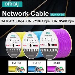 Cat6A/7/8 Fulk Ethernet-кабель 305 футов (2000 м) S/FTP 22/23AWG LSZH OFC твердый чистая неизолированная медная проволока 600 МГц UTP PVC CMR сеть