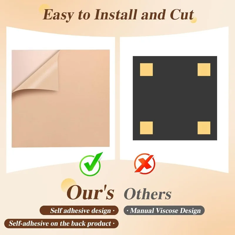 3Pcs polyester fiber 3D sound-absorbing board, acoustic wall board, self-adhesive wood grain, material for sound-absorbing board