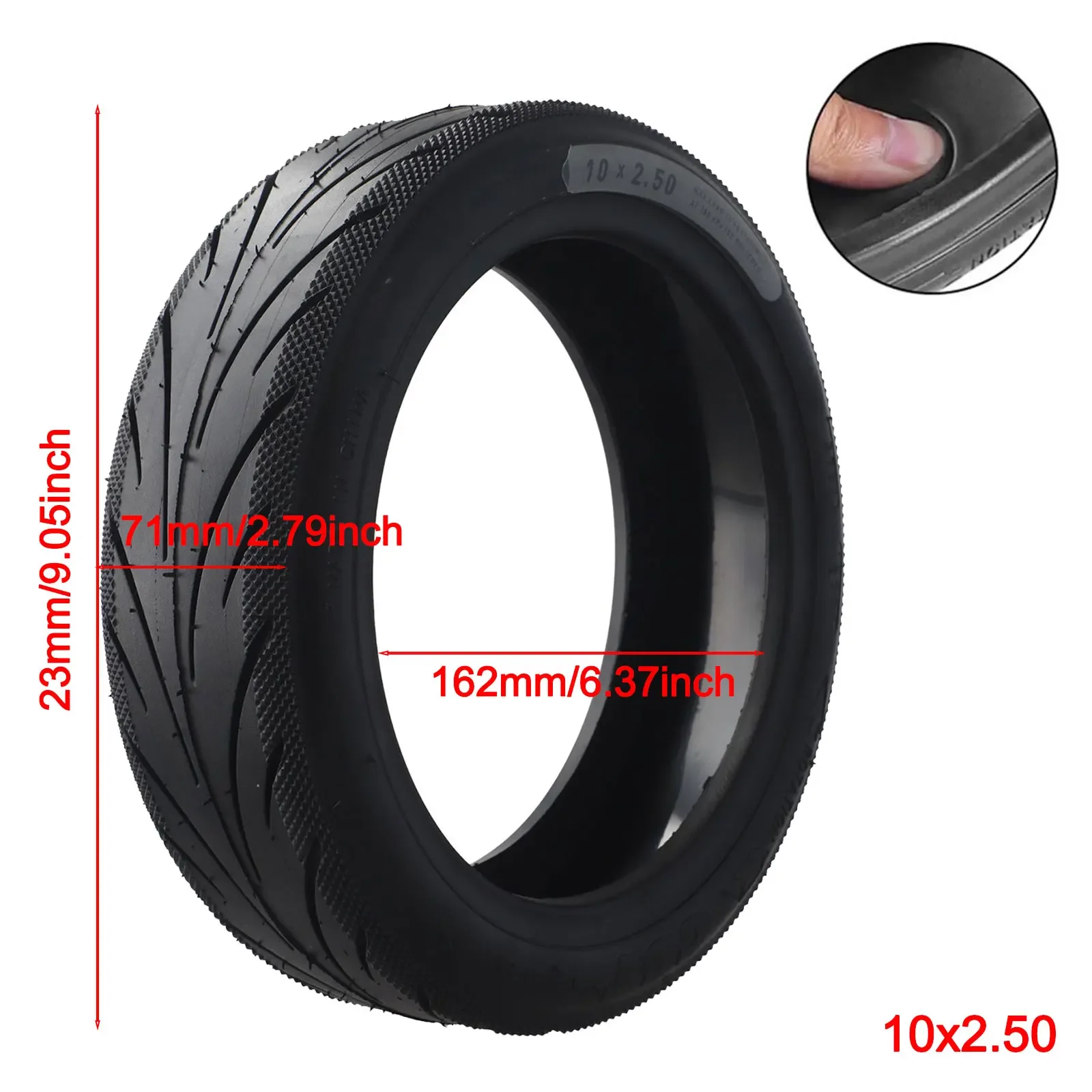 

For NINEBOT F2 Plus Electric Scooter Tyre 10Inch Tubeless Tyre Outdoor Use Scooter Maintenance Easy Replace Tubeless Tyre