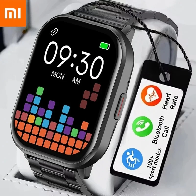 Новинка 2023 года для Xiaomi, умные часы для мужчин и женщин, Bluetooth-вызов, пульсометр, голосовой помощник, 100 + спортивные мужские умные часы + коробка