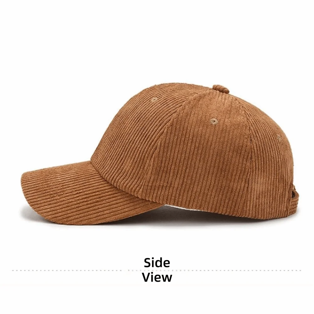 Neue Modische Hochwertige Tragbare Langlebige Verstellbare Baseballkappe im Vintage-Stil Einfarbiger Cord-Hut Unisex Baseballmütze – Detail 4