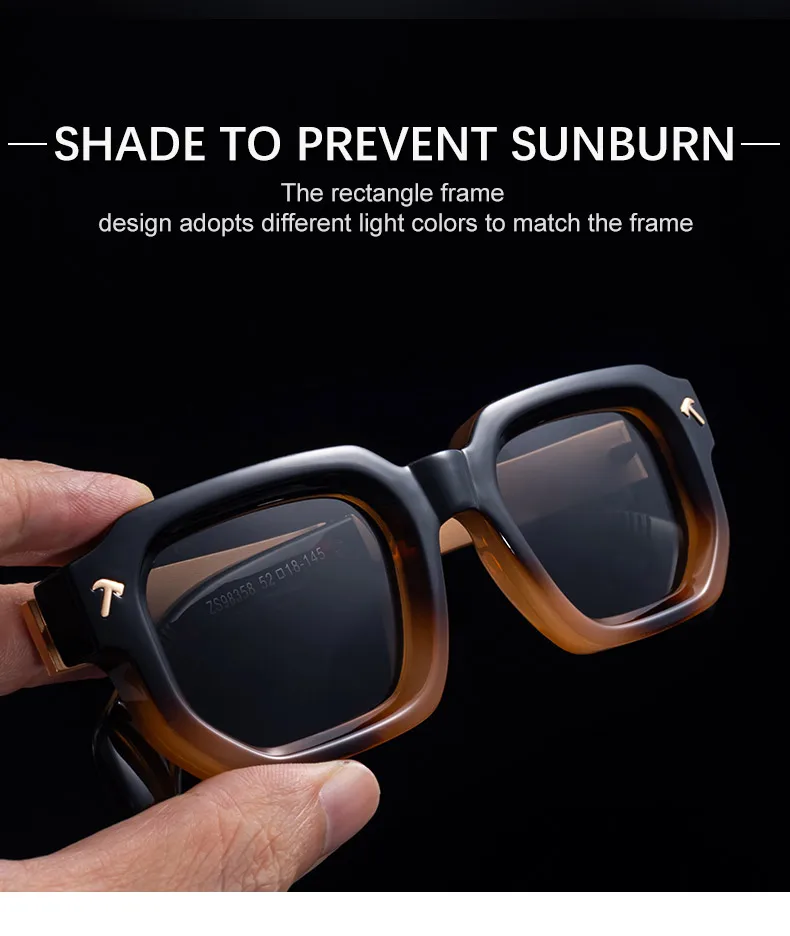 Vintage Polarisierte Quadratische Punk Sonnenbrille Männer 2026 Luxus Marke Klassische Fahren Rechteck Sonnenbrille Angeln Brillen Outdoor – Detail 7