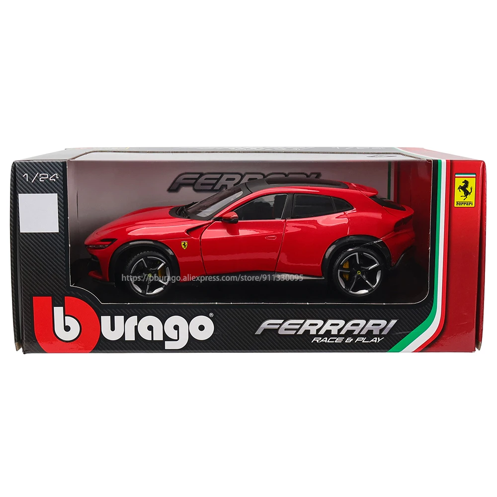 Bburago-modelo de coche Ferrari PUROSANGUE, juguete de Metal fundido a presión para niños, regalo de novio, colección de coches de aleación