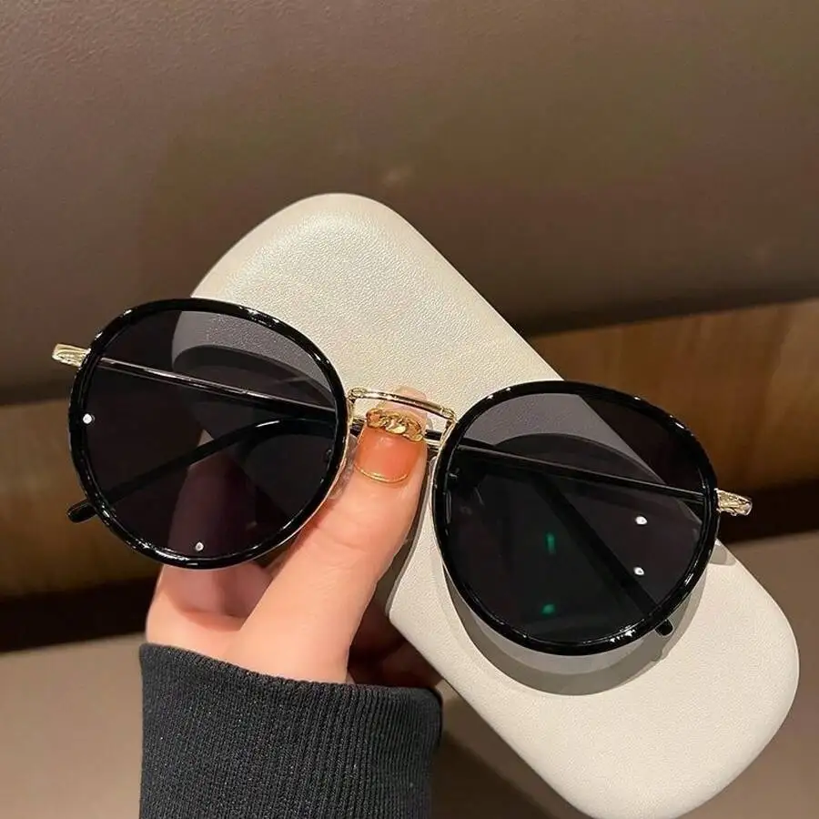 

Retro Oval Frame Sunglasses For Women Men Small Face Summer Style