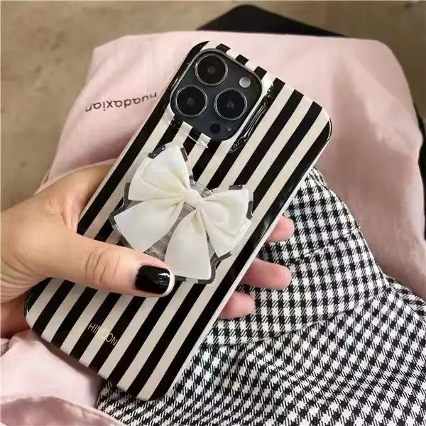 

Милый шелковый бант, универсальная складная ручка Tok Griptok, держатель для телефона, кольцо, корейские милые аксессуары для iPhone 16, 15,