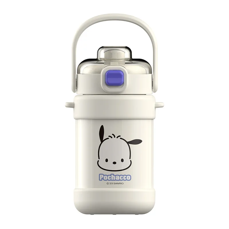 Miniso Cute High-value Sanrio Thermos Cup Large Capacity Convenient Handle Strap Water Cup Student Sports Direct Drinking Kettle