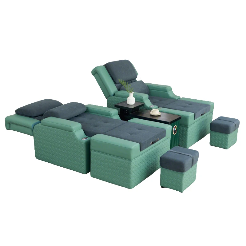 Electric Foot Bath Sofa Chair Foot Soak  Therapy All-in-one Ear Picking Bed Massage Recliner Pedicure Foot Bath Sofa
