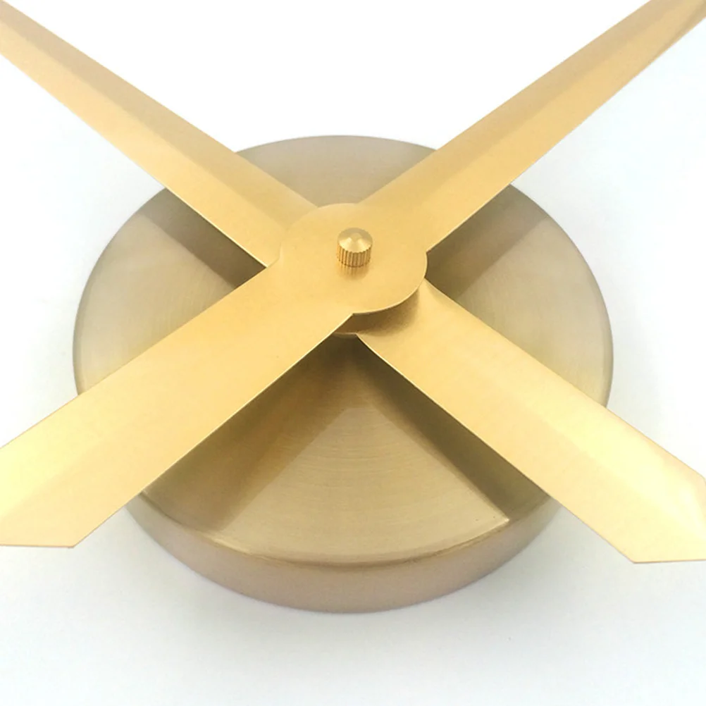 

Diy Large 3D Hands Needles Wall Clock Quartz Movement Mechanism Golden Decor Art For Living Room Bedroom