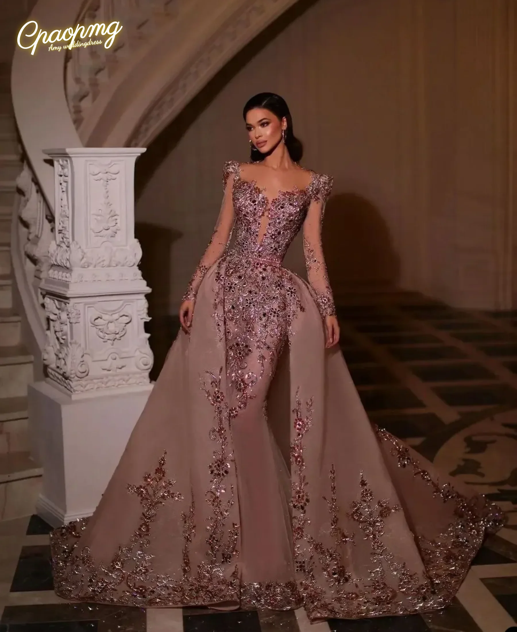 

Индивидуальные выпускные платья: кружевные, с длинными рукавами, пайетками, аппликациями, бисером, шикарные, больших размеров, для вечеринок, торжеств и приемов