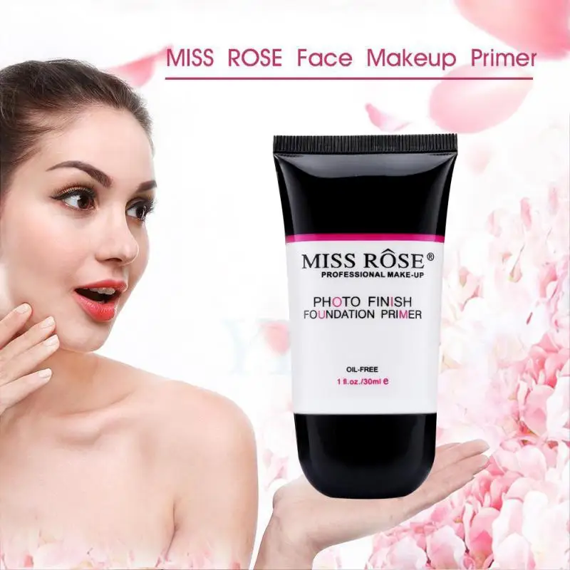 ROSE Base Primer Moisturizing Oil Control  Makeup Face Base Foundation Cream Concealer Pores Cover for All Skin Type TSLM1