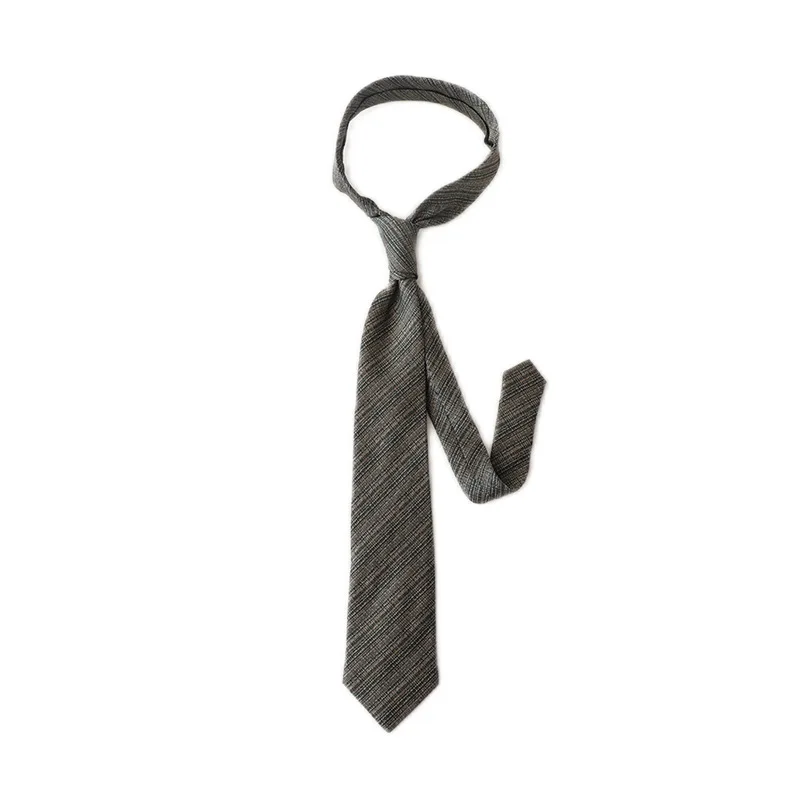 Men Korean Formal Necktie For Spring Summer,8CM Simple Line Pattern,Hand‑Tie Red Coffee Beige Tone,Business Suit Accessory Gift
