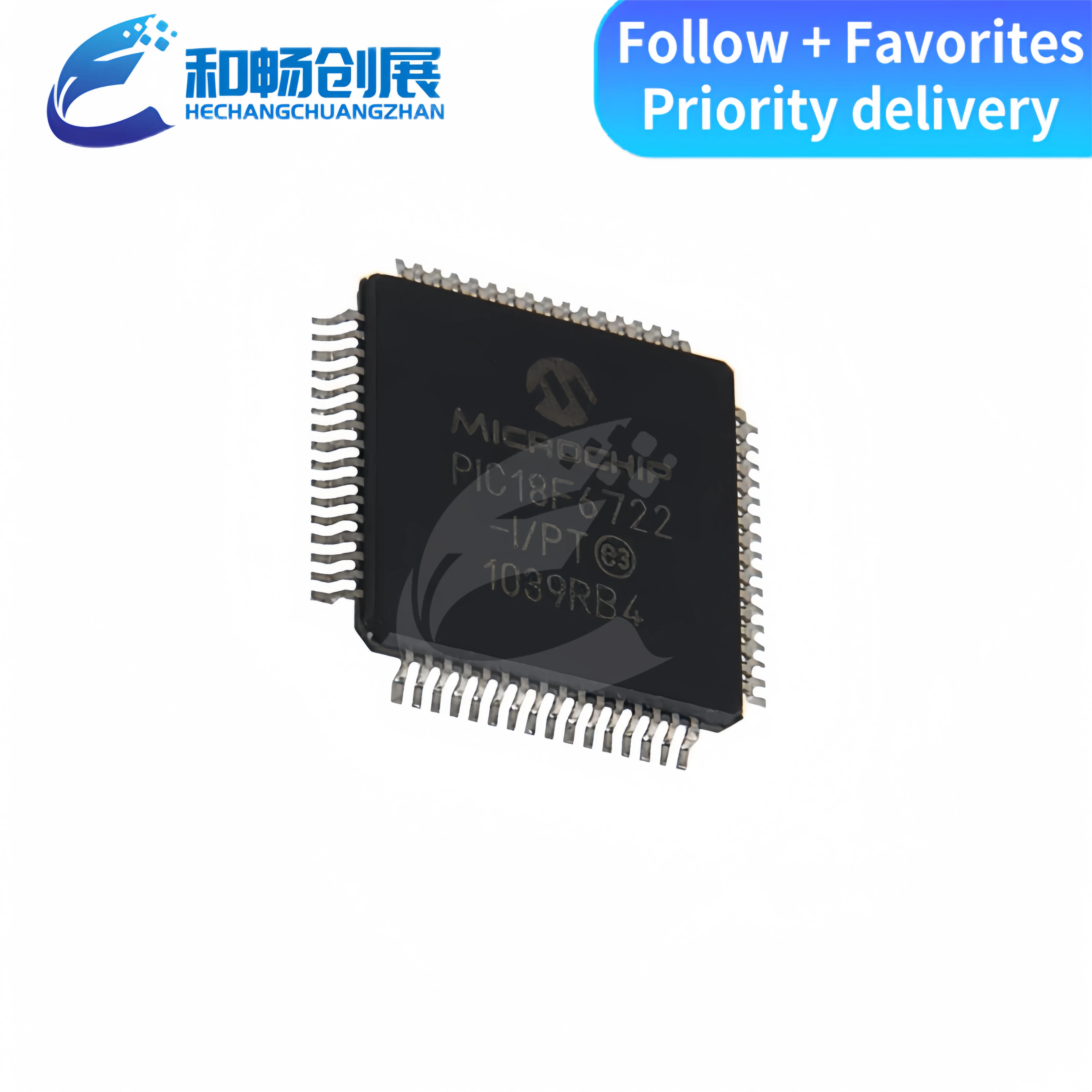 

PIC18F6722 original in stock PIC18F6722-I/PT TQFP64 microcontroller IC