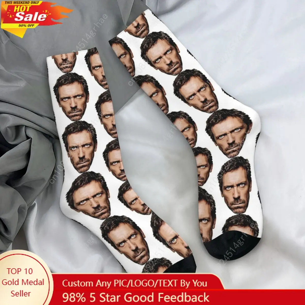 

Dr. Gregory House Socks Autumn American Television Stockings Funny Men Quality Socks Graphic Running Anti Skid Socks