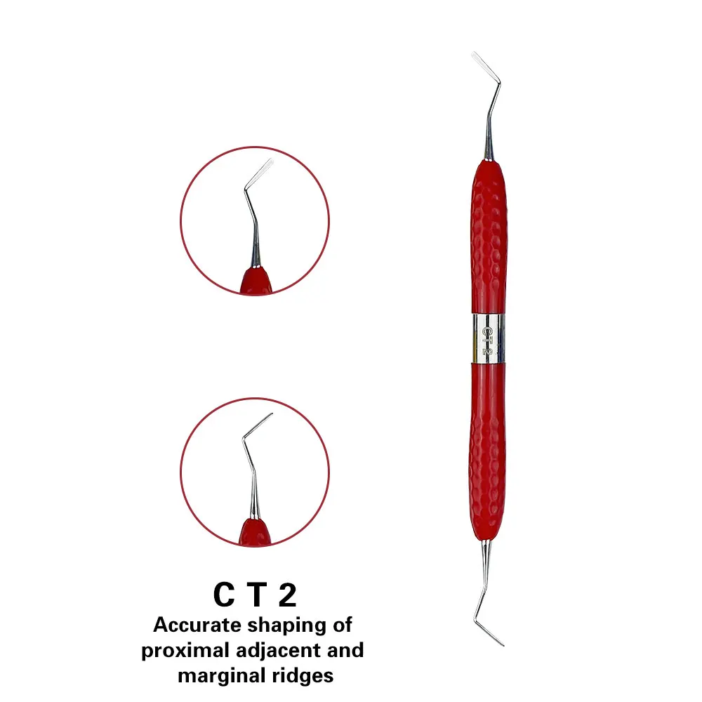 Dental Composite Resin Filling Filler Aesthetic Restoration Kit Silicone Handle Dentistry Tools Spatula Autoclavable Head Filler