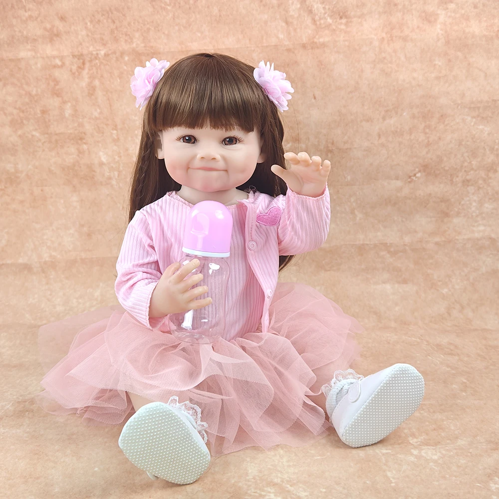 귀여운 55cm/22인치 풀 고무 인형 세척 가능한 시 - Baby Nursery Dolls 리뷰 및 가격