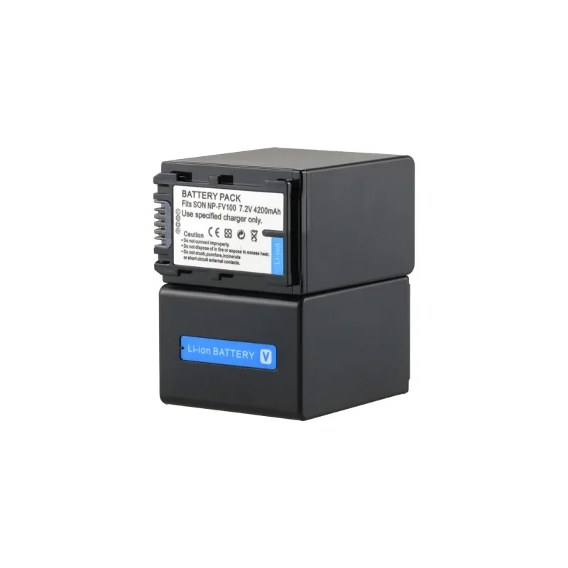 NP-FV100 Battery 4200mAh Rechargeable Batteries for Sony DCR-DVD103 XR100 HDR-XR550/E HDR-XR350E HDR-XR150E Camera Battery