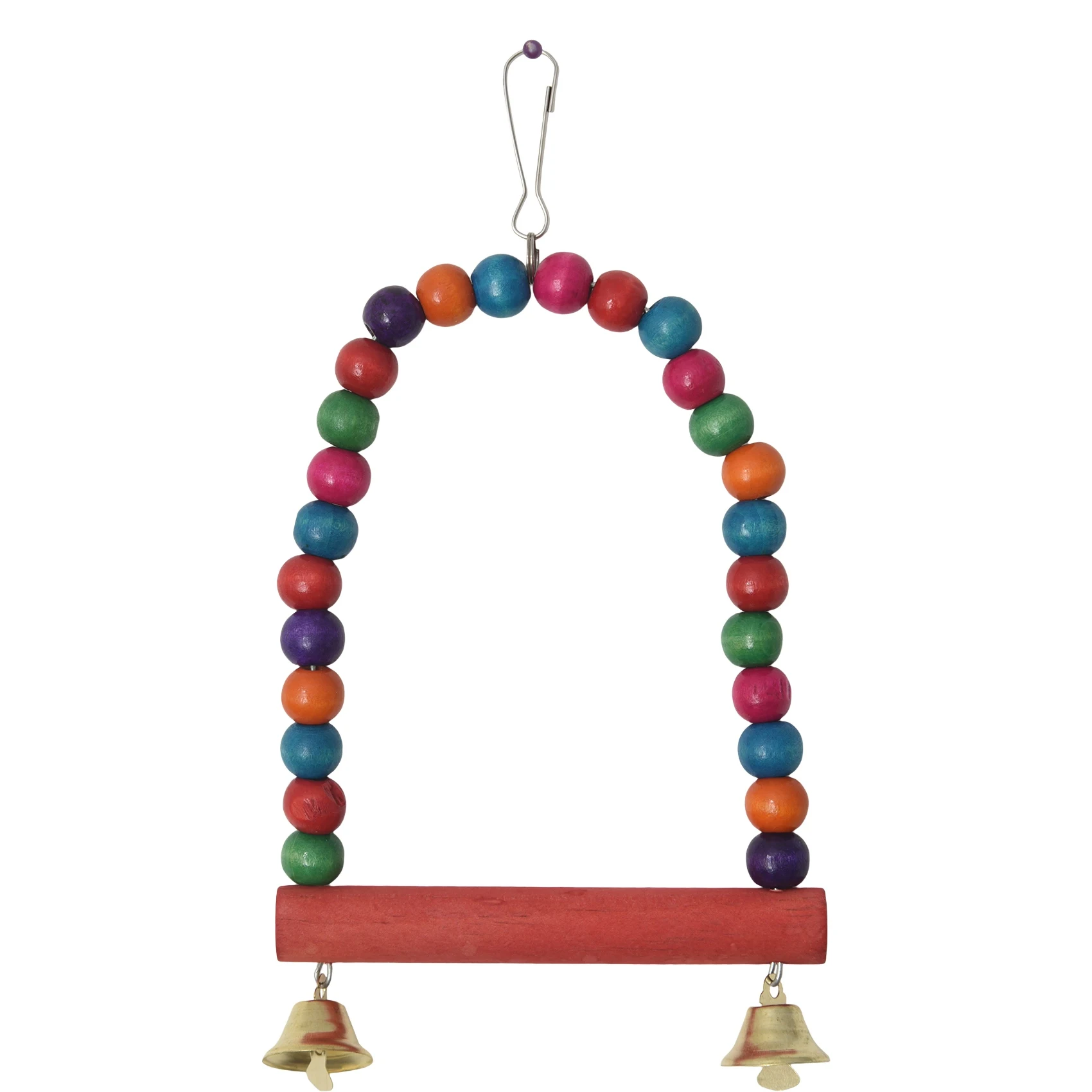 F-T 6 Buah Burung Beo, Ayunan Burung Warna-warni Mengunyah Tempat Tidur Gantung Gantung Lonceng Ayunan Hewan Peliharaan Memanjat Tangga Burung untuk P