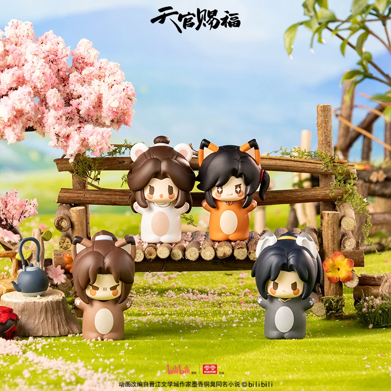 

В Shok Genuine Heaven Official'S Blessing Tian Guan Ci Fu Аниме Fingertip Cute Pet Series Blind Box Hua Cheng Xie Lian Подарки