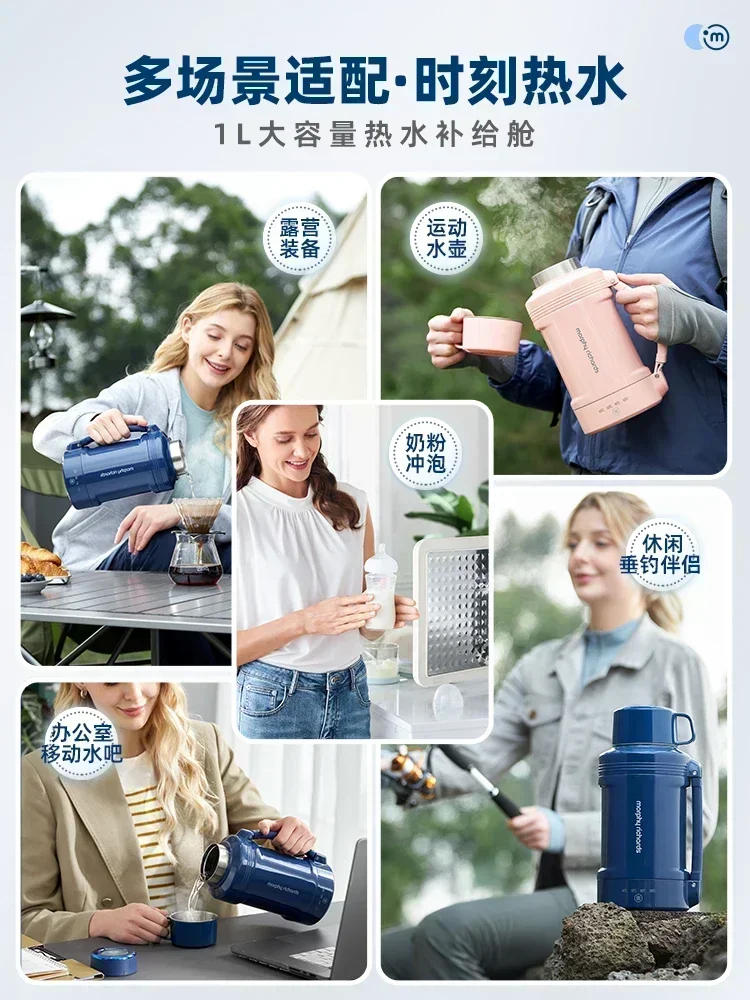 غلاية كهربائية محمولة 110 فولت/220 فولت مع تحكم في درجة الحرارة للسفر والمكتب FC