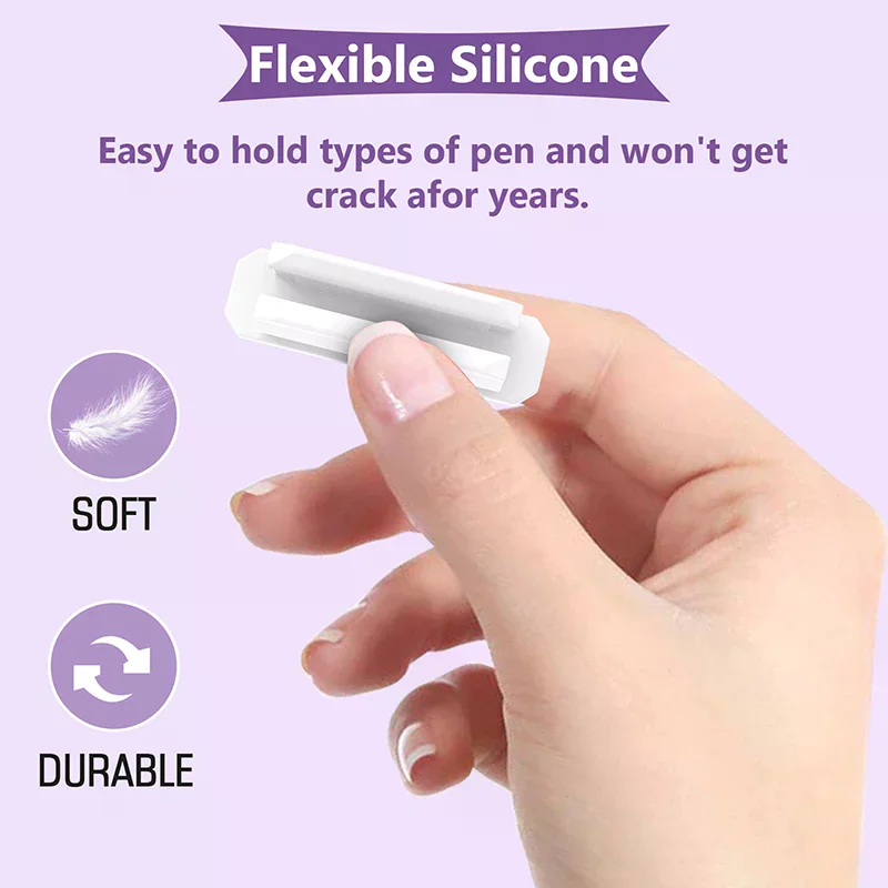 Silicone Pen Clip Wall Mounted Pencil Clip Desktop Marker Pen Ballpoint Pen Storage Holder Home Office Organizer Self-Adhesive